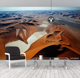 Picture of Luftaufnahme von Lehmpfanne am Ende des Sossusvlei Namibia